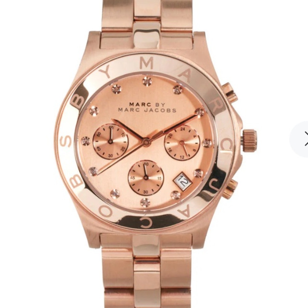 Marc By Marc Jacobs MBM3102 Blade Chronograph Rose Dial Watch